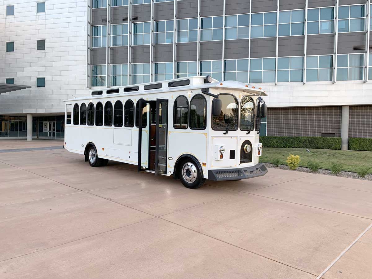 Trolley Bus for Weddings Dallas